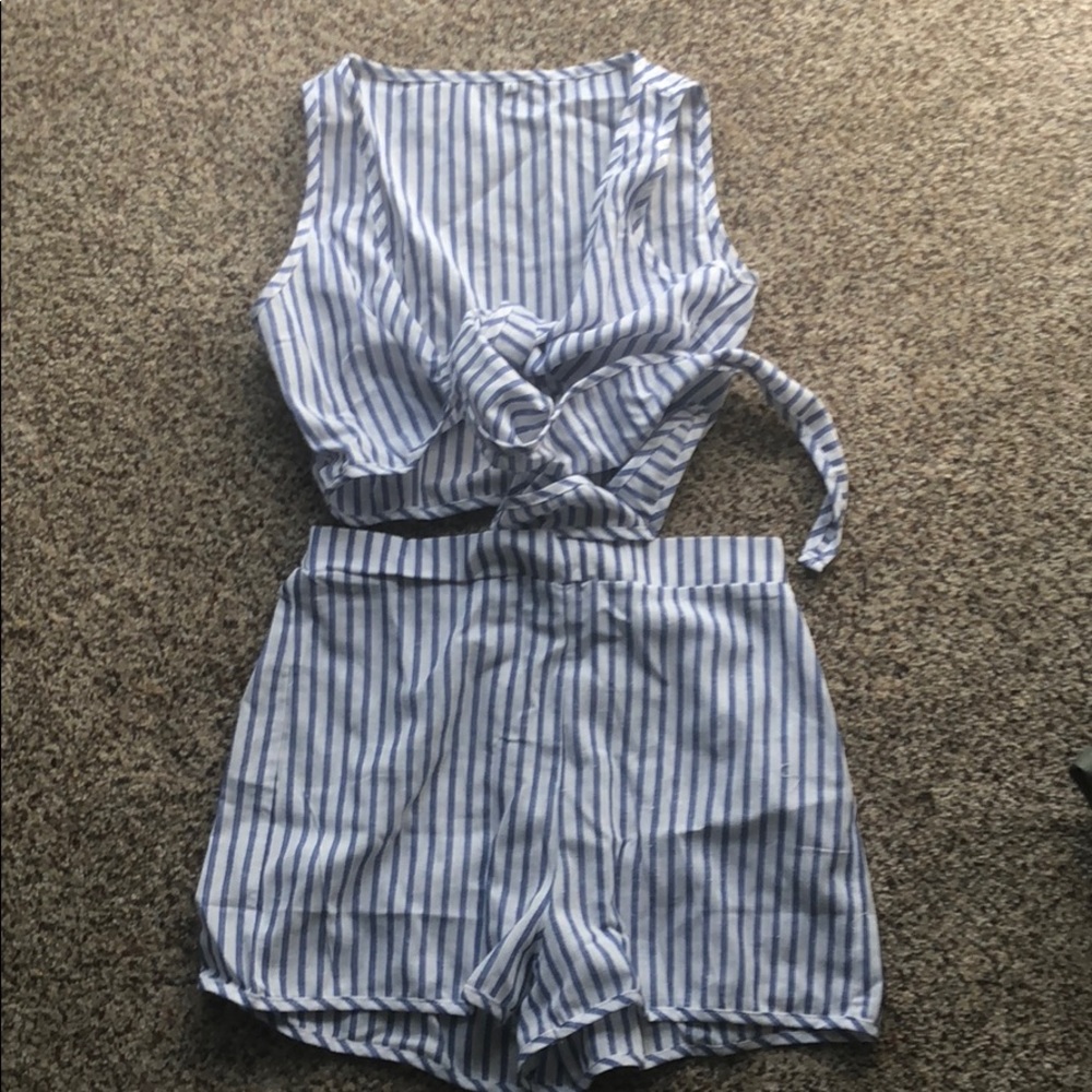 Stripe two piece set